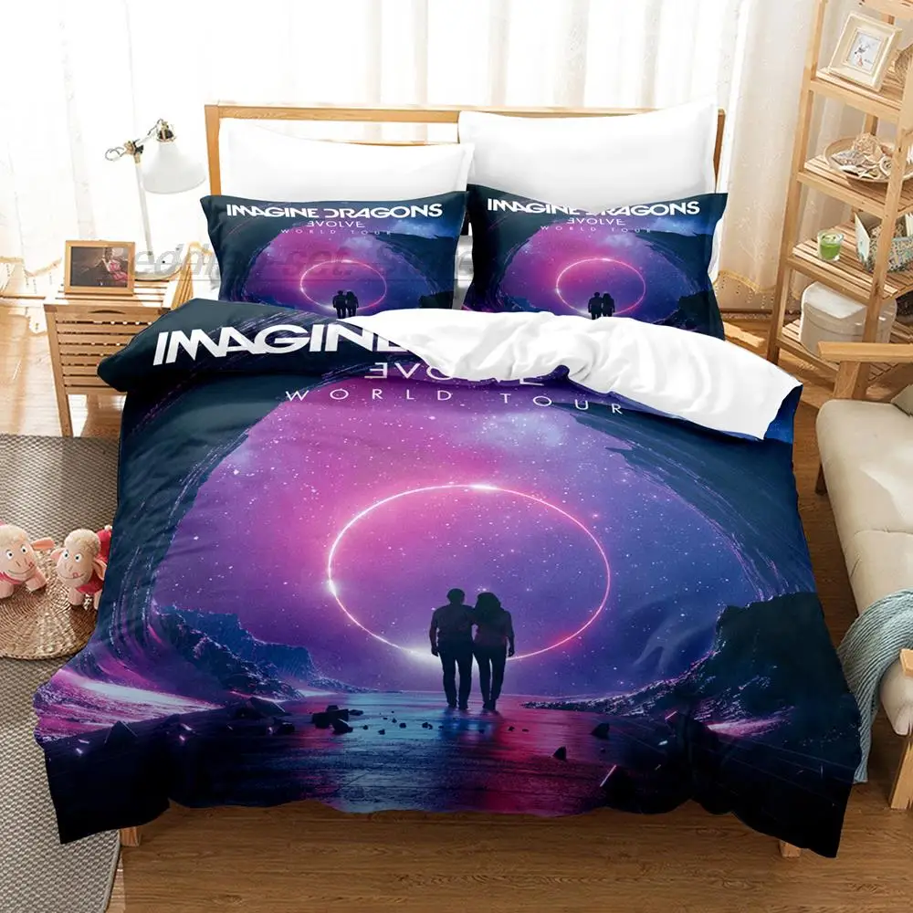 Imagine Dragons Bedding Set Single Twin Full Queen King Size Bed Set Aldult Kid Bedroom Duvetcover 11 - Imagine Dragons Shop