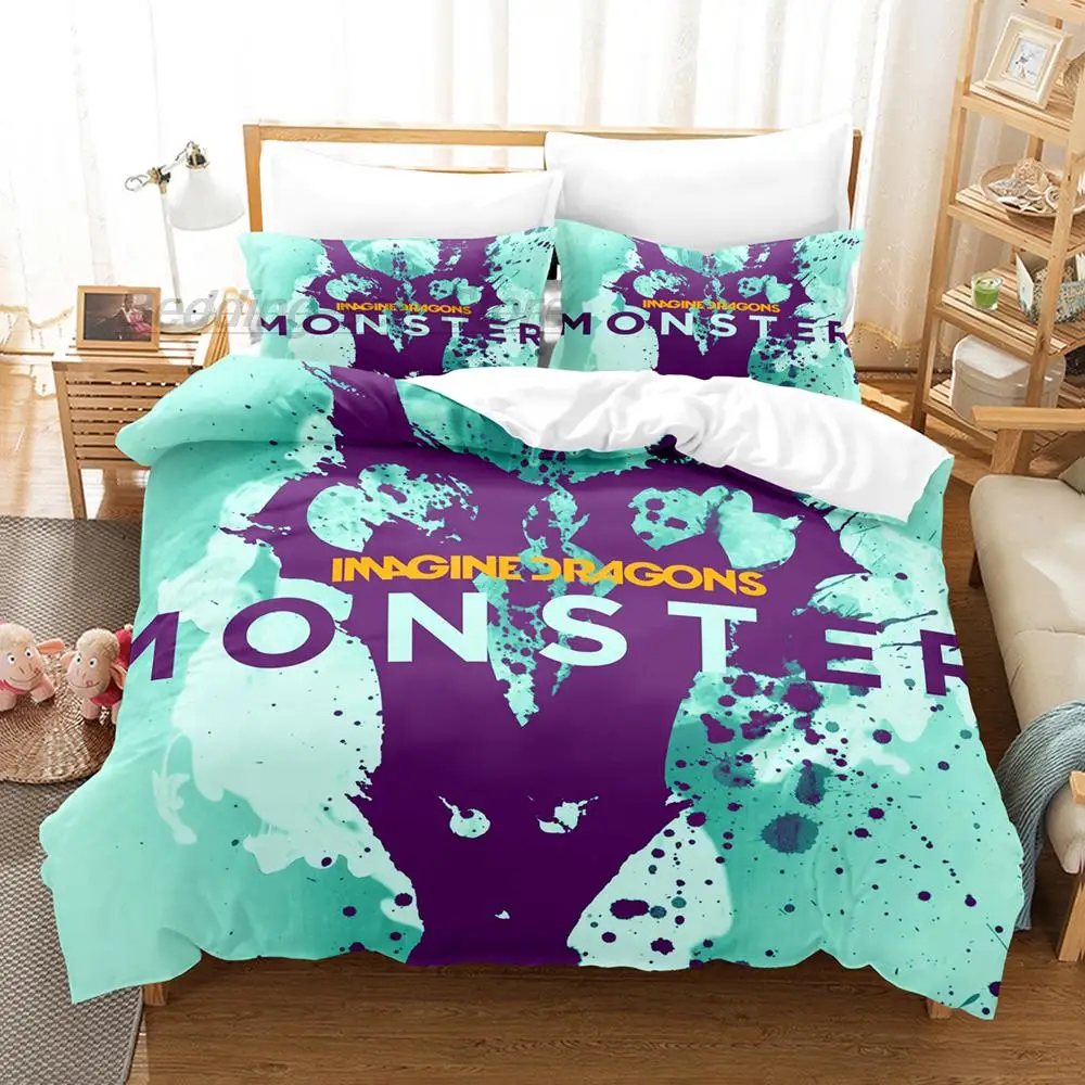 Imagine Dragons Bedding Set Single Twin Full Queen King Size Bed Set Aldult Kid Bedroom Duvetcover 14 - Imagine Dragons Shop