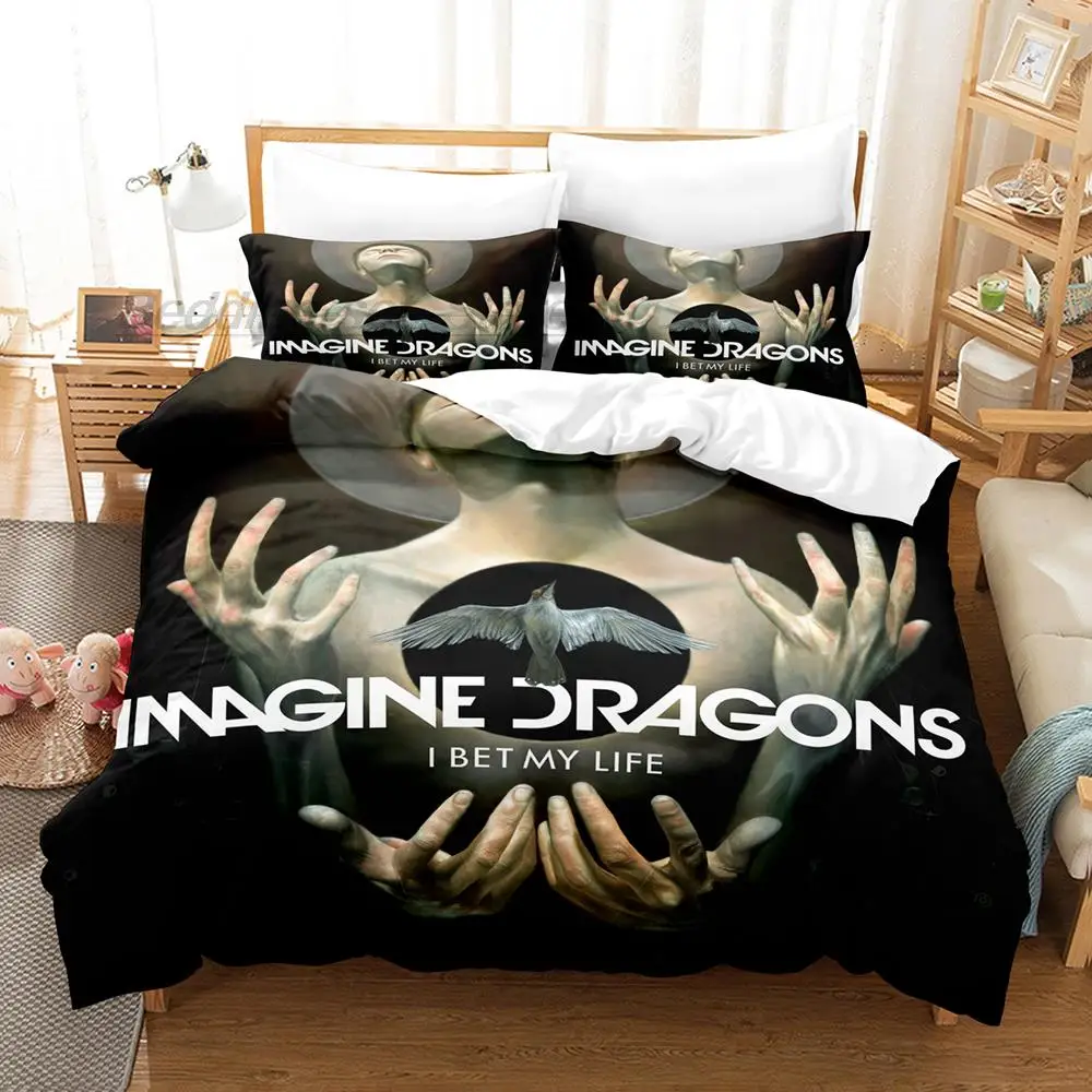 Imagine Dragons Bedding Set Single Twin Full Queen King Size Bed Set Aldult Kid Bedroom Duvetcover 16 - Imagine Dragons Shop